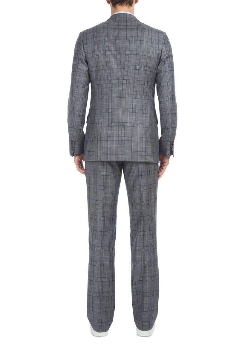 damien jacket blue grey check 320504M W020 004