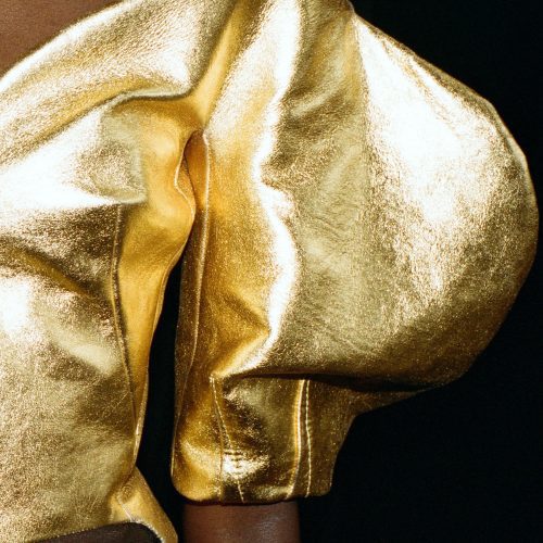 detail of gold dress